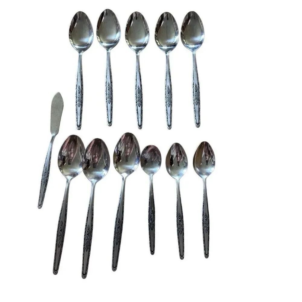 Interpur INR3 Lot Of 11 Spoons And Butter Spreader In Original Box Korea
